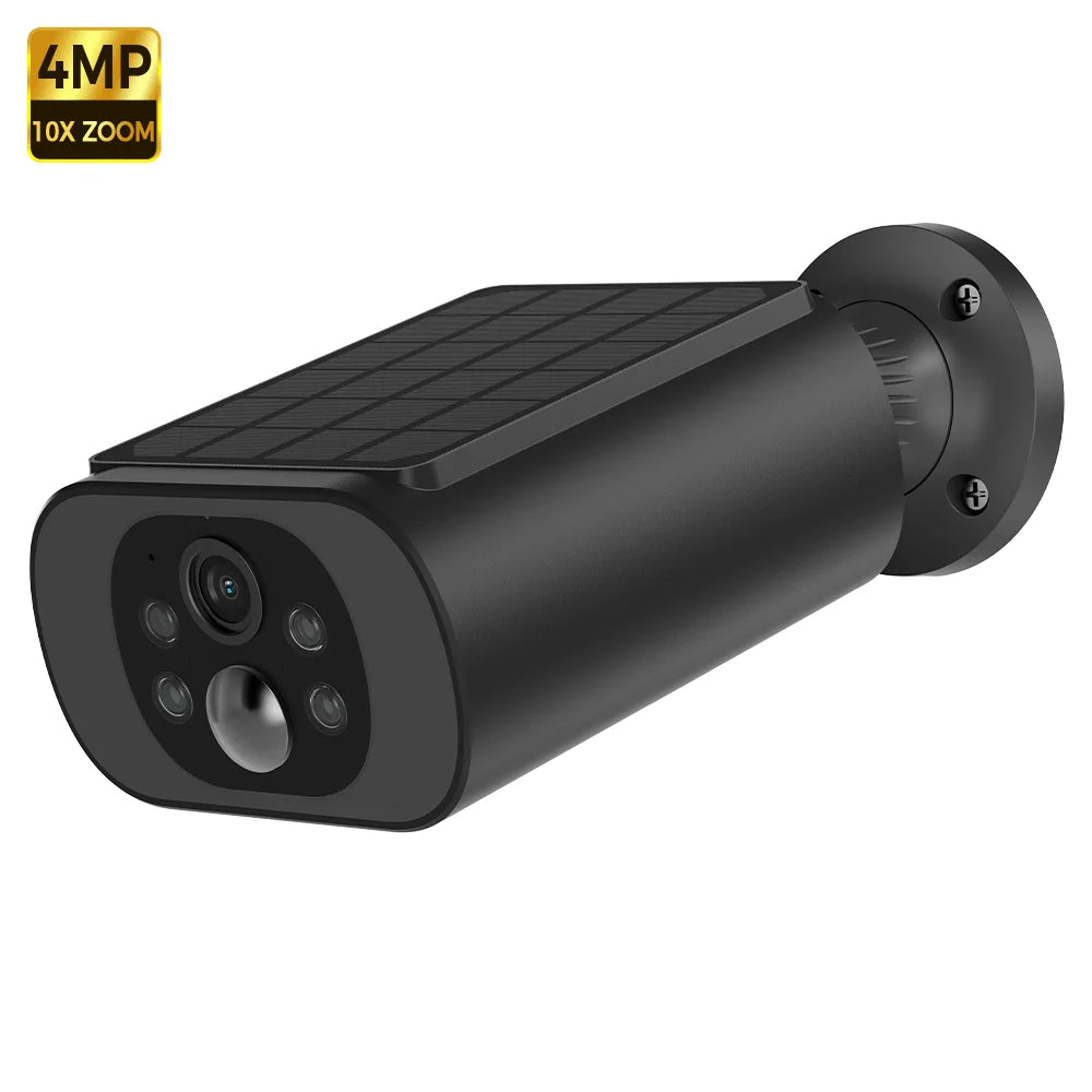 GuardAura® SolarCam 2.5K – 100% Wireless Solar Security Camera, 2.4G/5G WiFi, Color Night Vision & AI Detection